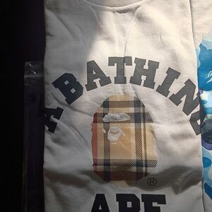 A Bathing Ape Burberry Brown Pattern Graphic Tee